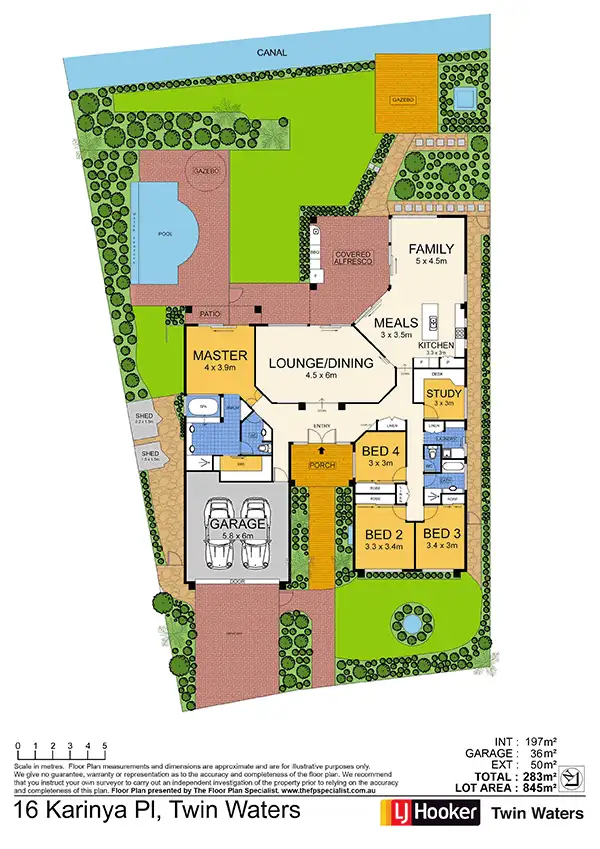 Floorplan of Homely house listing, 16 Karinya Place, Twin Waters QLD 4564