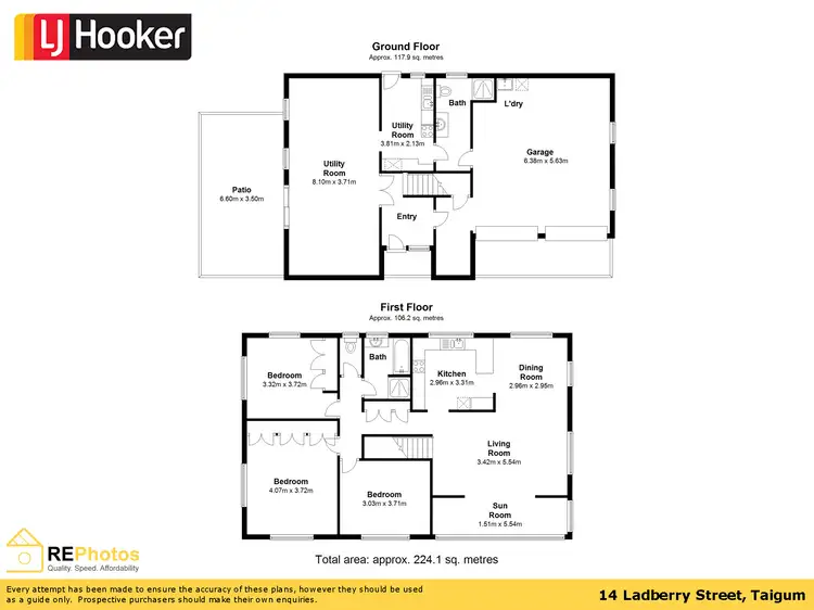 Floorplan of Homely house listing, 14 Ladberry Street, Taigum QLD 4018