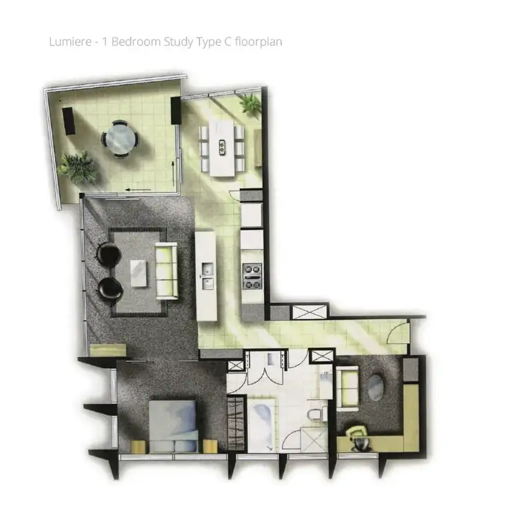 Floorplan of Homely unit listing, 205/230 Marine Parade, Labrador QLD 4215