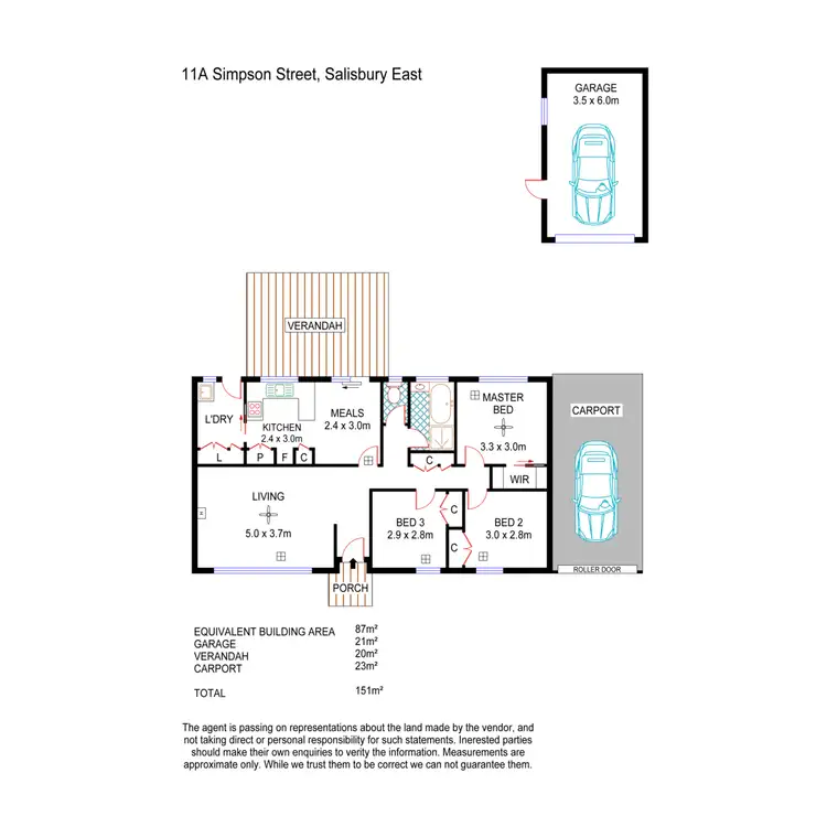 Floorplan of Homely house listing, 11A Simpson Street, Salisbury East SA 5109