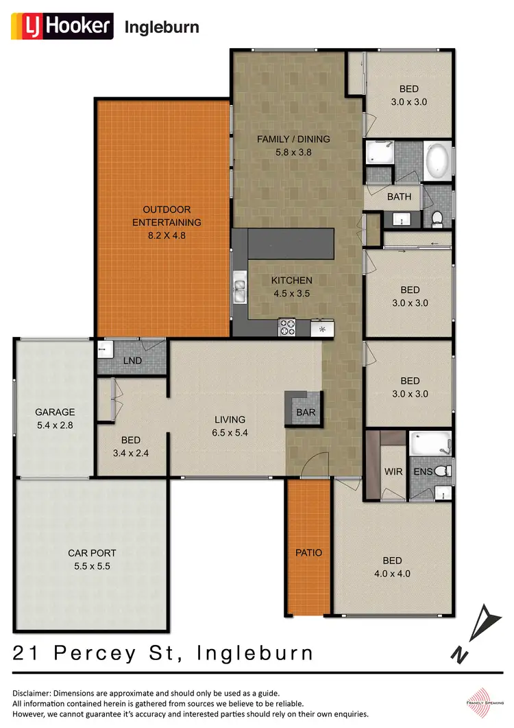 Floorplan of Homely house listing, 21 Percy Street, Ingleburn NSW 2565
