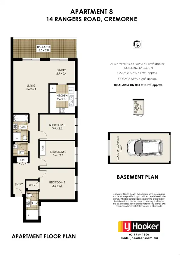 Floorplan of Homely apartment listing, 8/14 Rangers Road, Cremorne NSW 2090