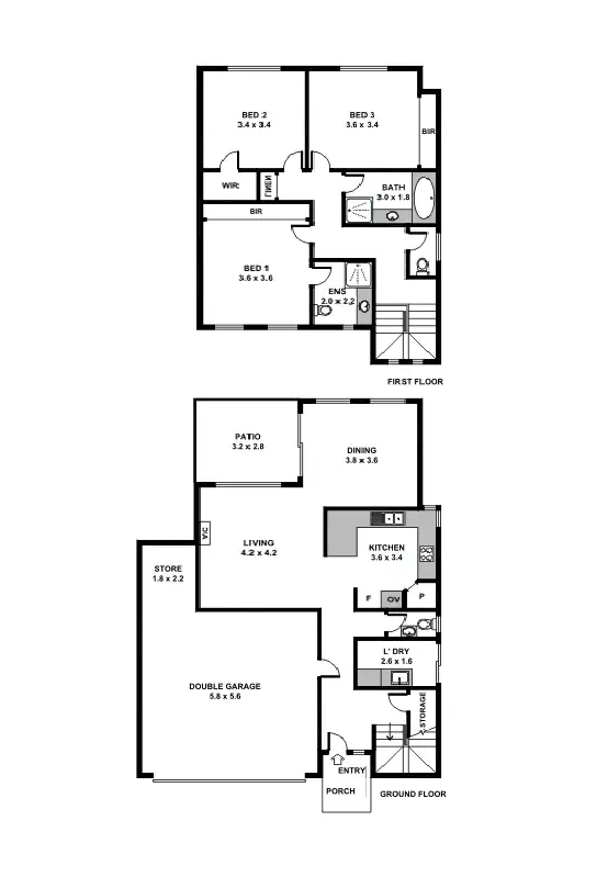 Floorplan of Homely townhouse listing, 4/53 Hardey Road, Belmont WA 6104