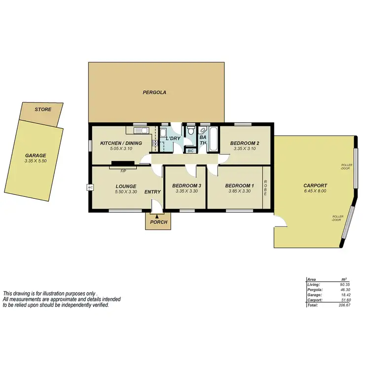 Floorplan of Homely house listing, 3 Clapton Street, Elizabeth Vale SA 5112