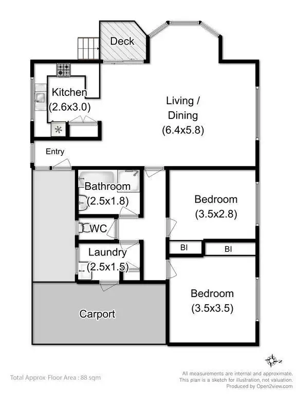 Floorplan of Homely villa listing, 24/571 Nelson Road, Mount Nelson TAS 7007