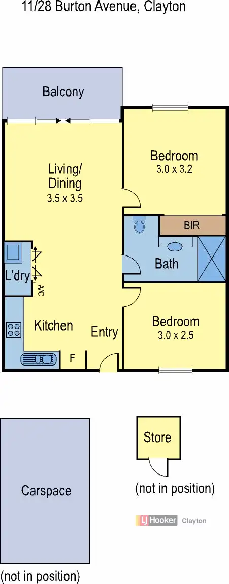 Floorplan of Homely apartment listing, 11/28 Burton Avenue, Clayton VIC 3168