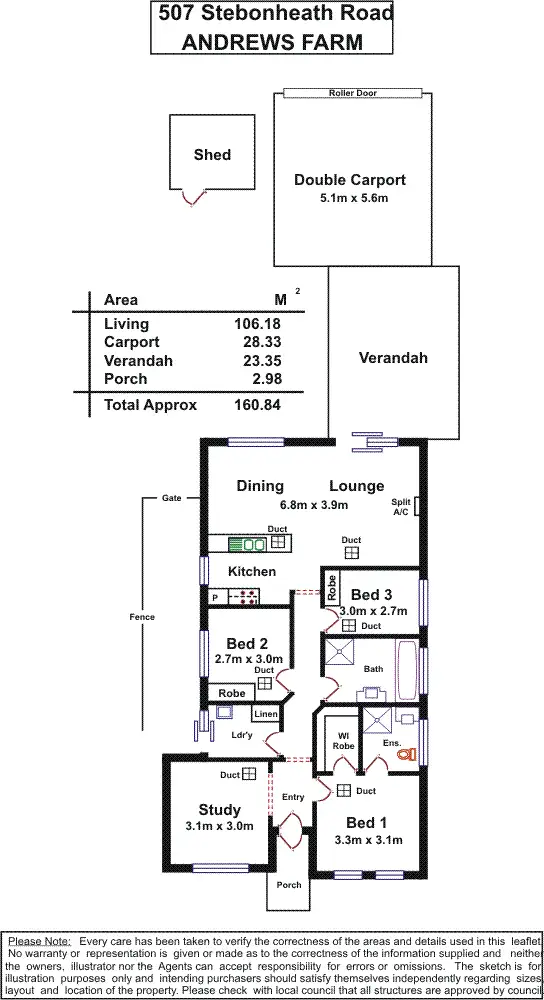 Floorplan of Homely house listing, 507 Stebonheath Road, Andrews Farm SA 5114