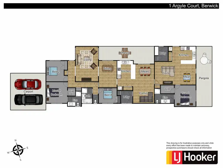 Floorplan of Homely house listing, 1 Argyle Court, Berwick VIC 3806
