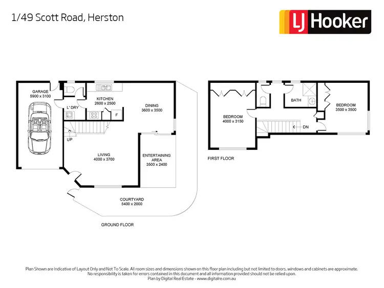 Floorplan of Homely townhouse listing, 1/49 Scott Road, Herston QLD 4006