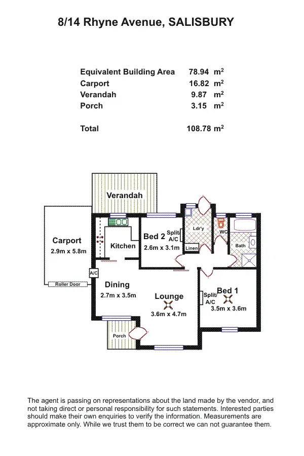 Floorplan of Homely unit listing, 8/14 Rhyne Avenue, Salisbury SA 5108