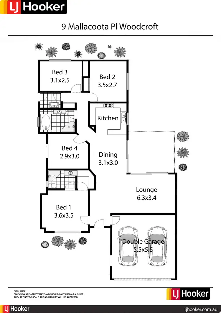 Floorplan of Homely house listing, 9 Mallacoota Place, Woodcroft NSW 2767