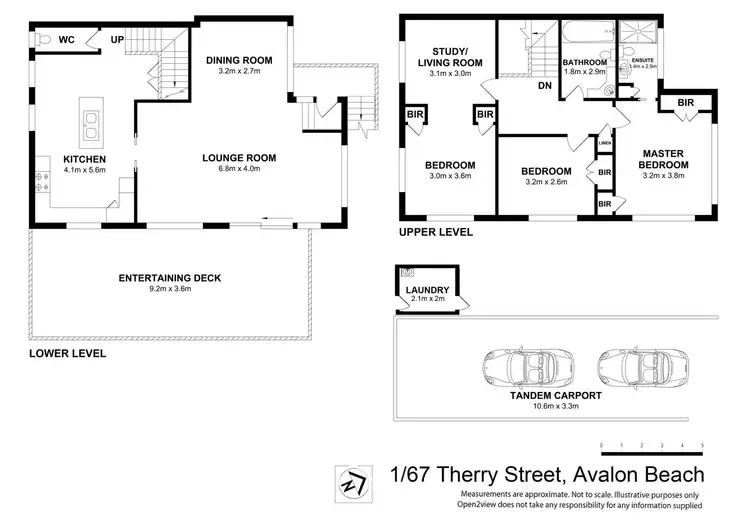 Floorplan of Homely semi-detached listing, 1/67 Therry Street, Avalon Beach NSW 2107