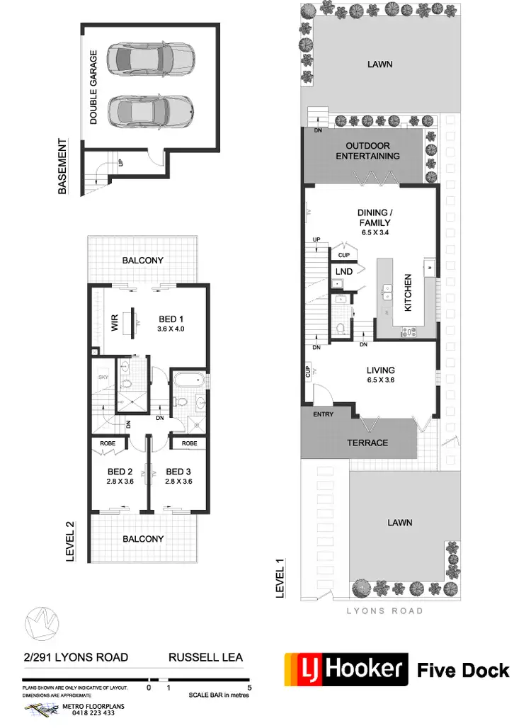 Floorplan of Homely semi-detached listing, 2/291 Lyons Road, Russell Lea NSW 2046