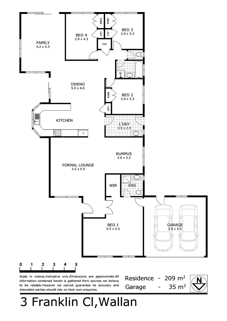 Floorplan of Homely house listing, 3 Franklin Close, Wallan VIC 3756