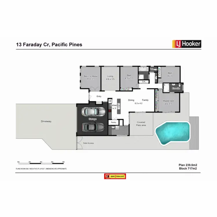 Floorplan of Homely house listing, 13 Faraday Crescent, Pacific Pines QLD 4211