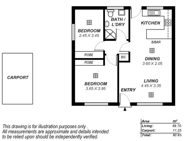 Floorplan of Homely unit listing, 11/7 Winchester Street, St Peters SA 5069