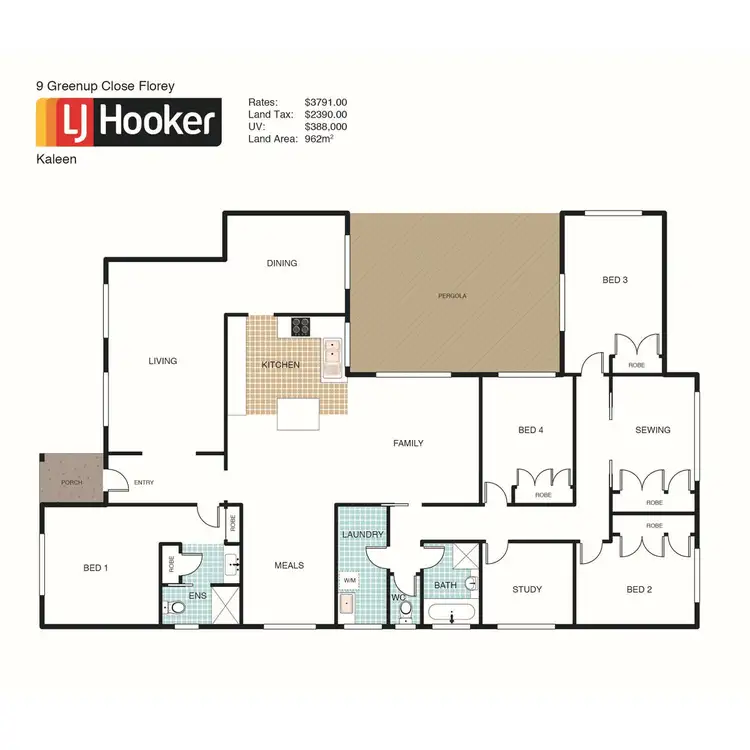 Floorplan of Homely house listing, 9 Greenup Close, Florey ACT 2615