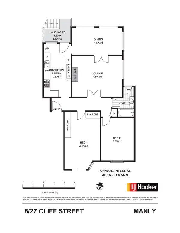 Floorplan of Homely apartment listing, 8/27 Cliff Street, Manly NSW 2095