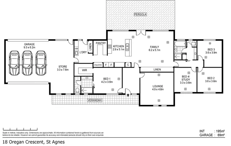 Floorplan of Homely house listing, 18 Oregan Crescent, St Agnes SA 5097