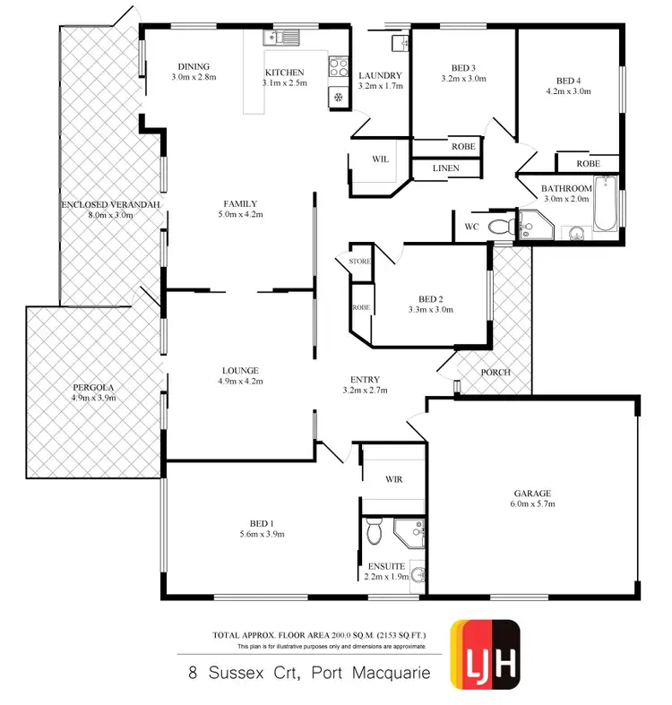 Floorplan of Homely house listing, 8 Sussex Court, Port Macquarie NSW 2444