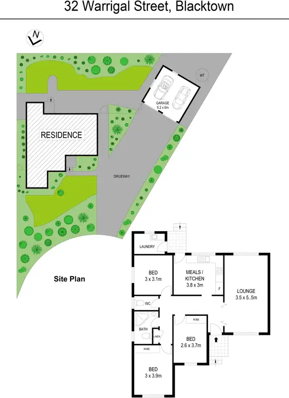 Floorplan of Homely house listing, 32 Warrigal Street, Blacktown NSW 2148