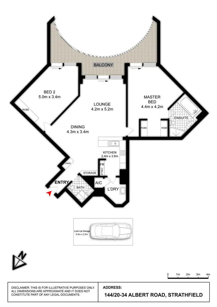 Floorplan of Homely apartment listing, 144/20-34 Albert Road, Strathfield NSW 2135