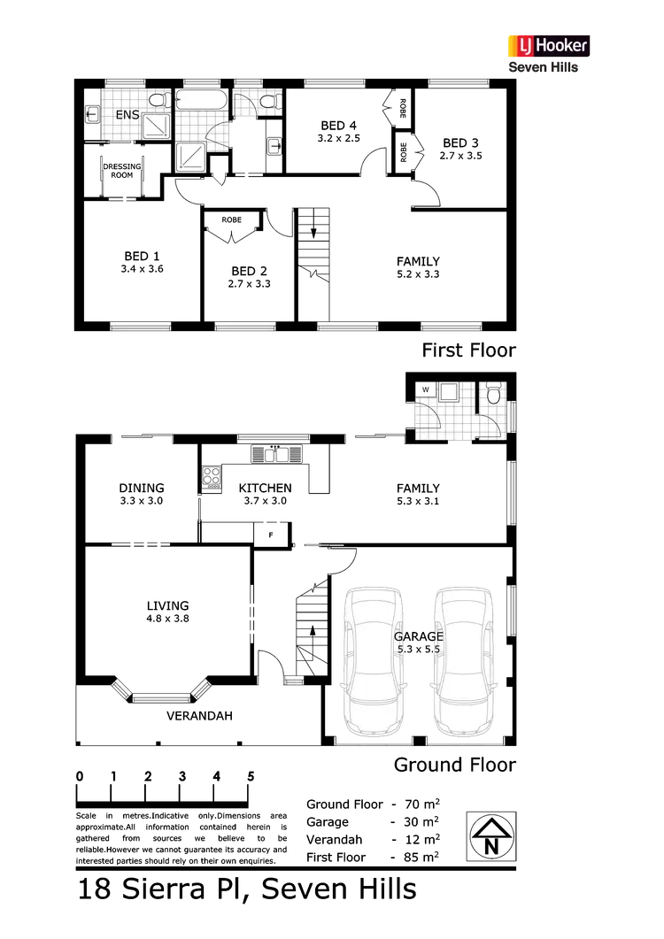 Floorplan of Homely house listing, 18 Sierra Place, Seven Hills NSW 2147