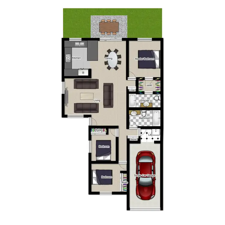 Floorplan of Homely townhouse listing, 100/590 Pine Ridge Road, Coombabah QLD 4216