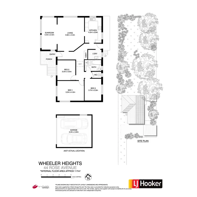 Floorplan of Homely house listing, 44 Rose Avenue, Wheeler Heights NSW 2097