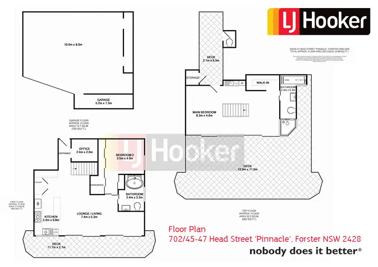 Floorplan of Homely unit listing, 702/45-47 Head Street 'Pinnacle', Forster NSW 2428