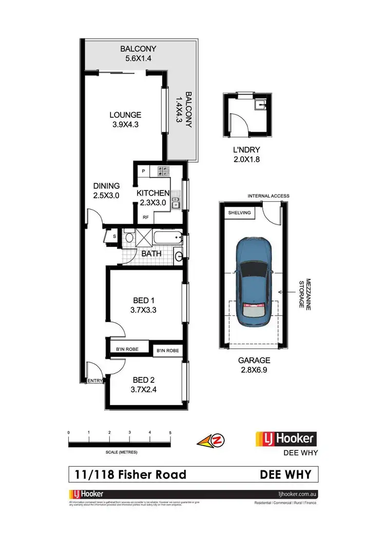 Floorplan of Homely unit listing, 11/118 Fisher Road, Dee Why NSW 2099
