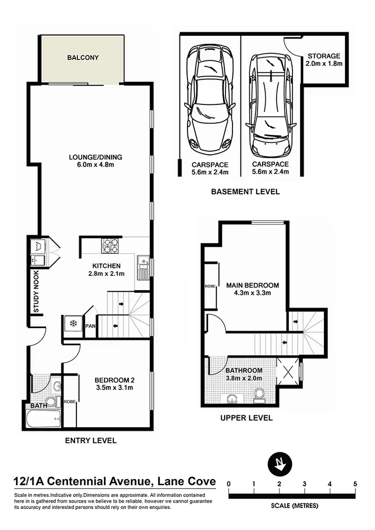 Floorplan of Homely apartment listing, 12/1A Centennial Avenue, Lane Cove NSW 2066