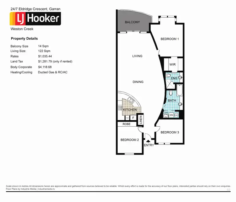 Floorplan of Homely apartment listing, 24/7 Eldridge Crescent, Garran ACT 2605