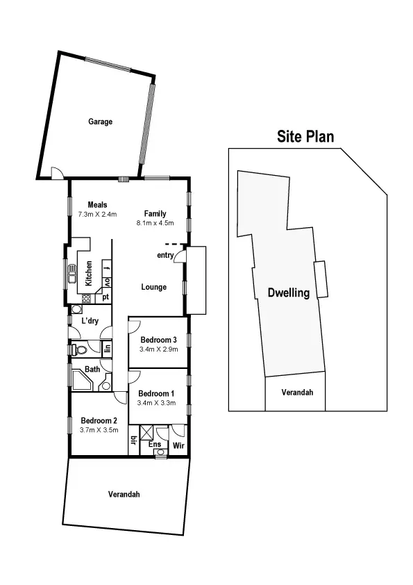 Floorplan of Homely house listing, 1 Japonica St, Bundoora VIC 3083