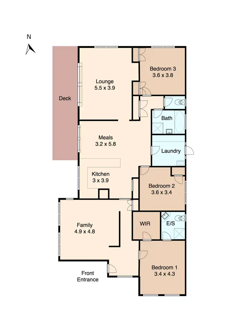 Floorplan of Homely house listing, 3-5 Taronga Court, Clifton Springs VIC 3222