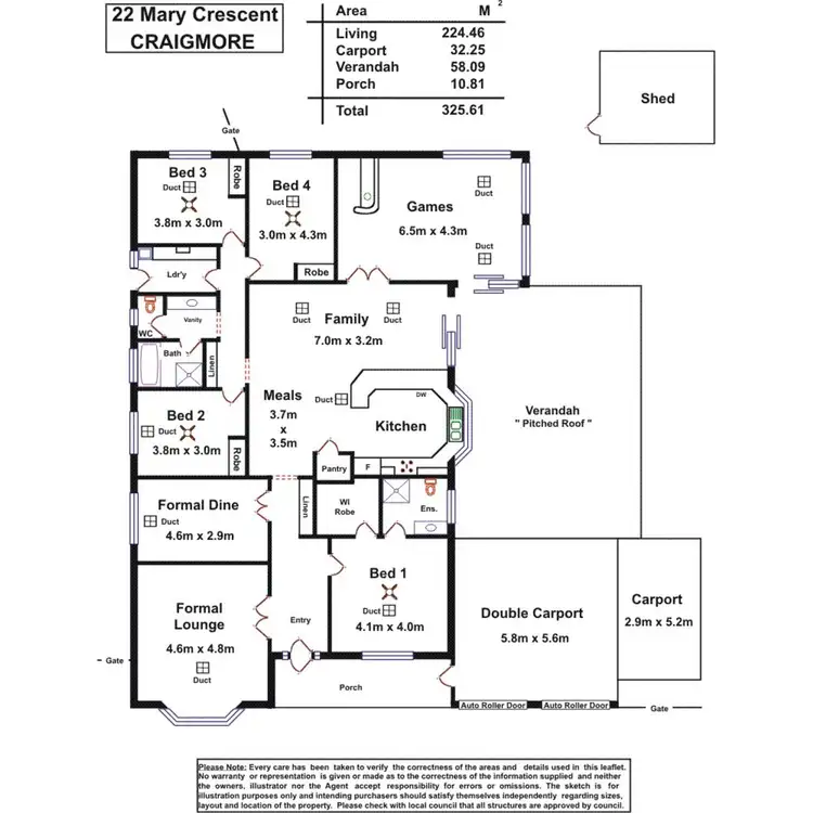 Floorplan of Homely house listing, 22 Mary Crescent, Craigmore SA 5114