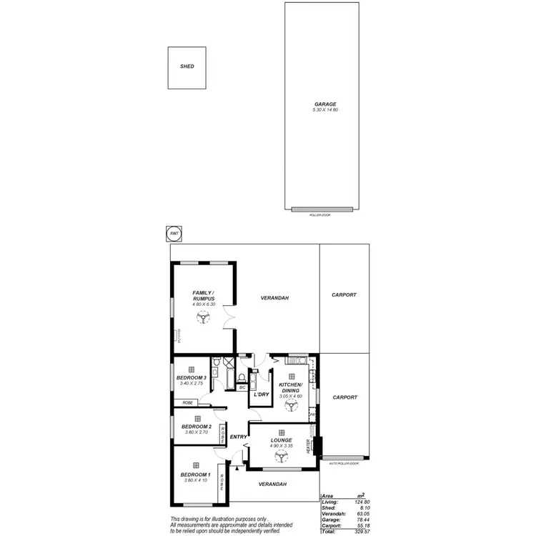 Floorplan of Homely house listing, 1 Dianne Street, Klemzig SA 5087