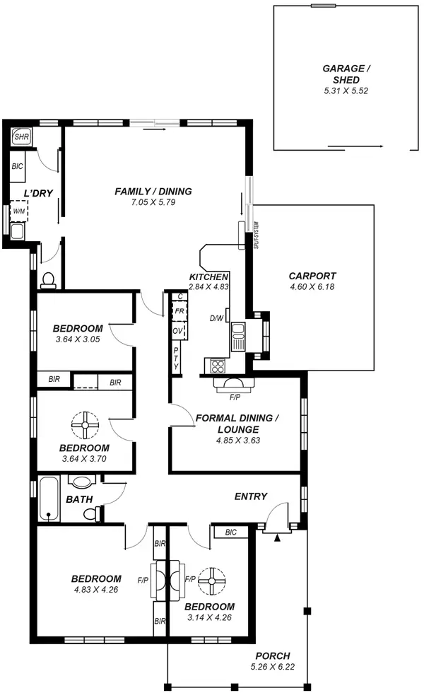 Floorplan of Homely house listing, 35 Monmouth Road, Westbourne Park SA 5041
