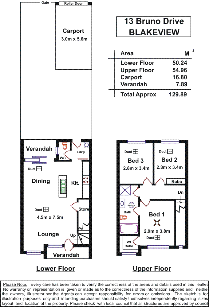 Floorplan of Homely townhouse listing, 13 Bruno Drive, Blakeview SA 5114