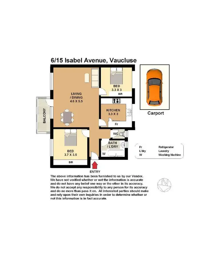 Floorplan of Homely apartment listing, 6/15 Isabel Avenue, Vaucluse NSW 2030
