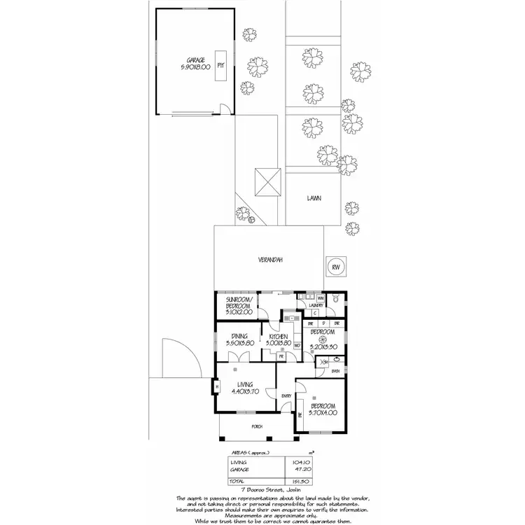 Floorplan of Homely house listing, 7 Booroo Street, Joslin SA 5070
