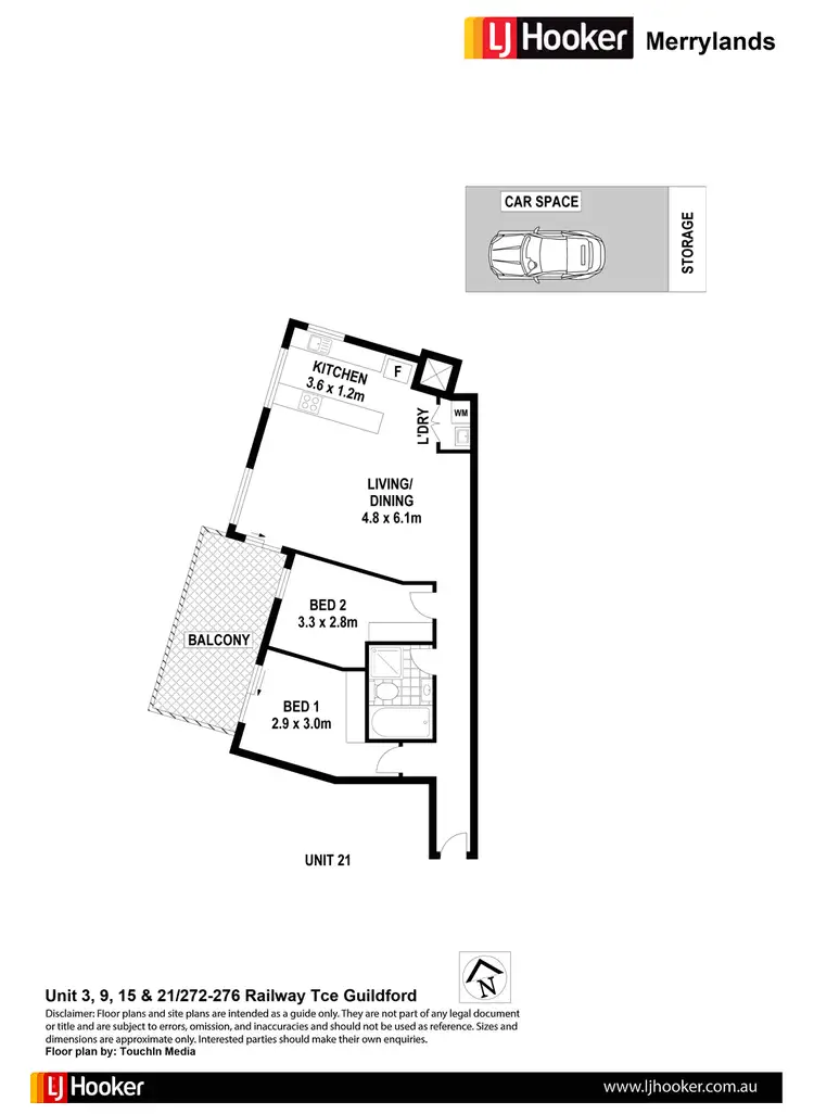 Floorplan of Homely apartment listing, Unit 21/272-276 Railway Terrace, Guildford NSW 2161