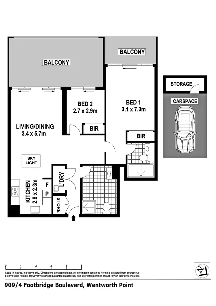 Floorplan of Homely apartment listing, 909/4 Footbridge Blvd, Wentworth Point NSW 2127