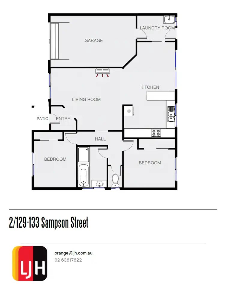 Floorplan of Homely unit listing, 2/129-133 Sampson Street, Orange NSW 2800