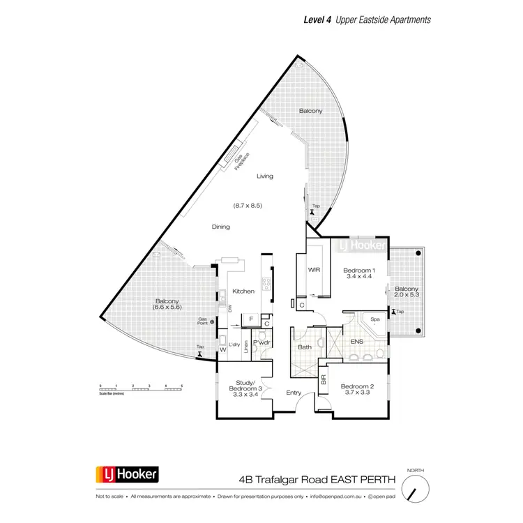 Floorplan of Homely apartment listing, 4B/29 Trafalgar Road, East Perth WA 6004