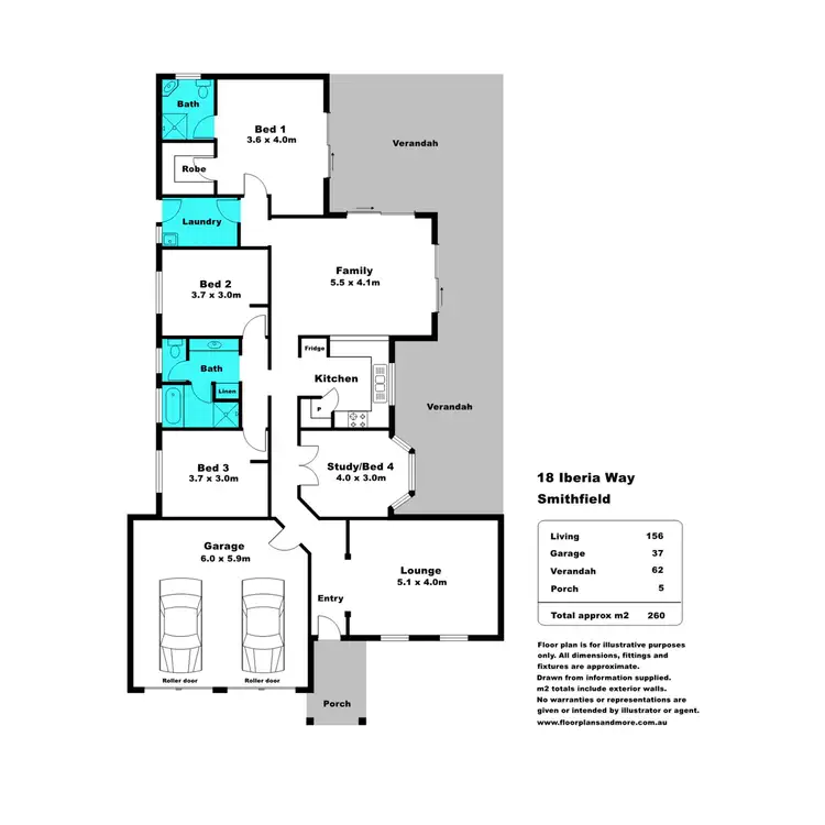 Floorplan of Homely house listing, 18 Iberia Way, Smithfield SA 5114