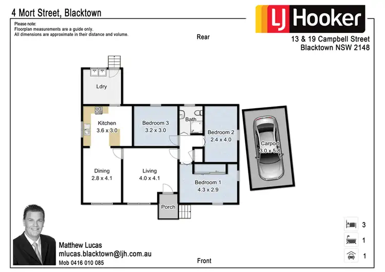 Floorplan of Homely house listing, 4 Mort Street, Blacktown NSW 2148