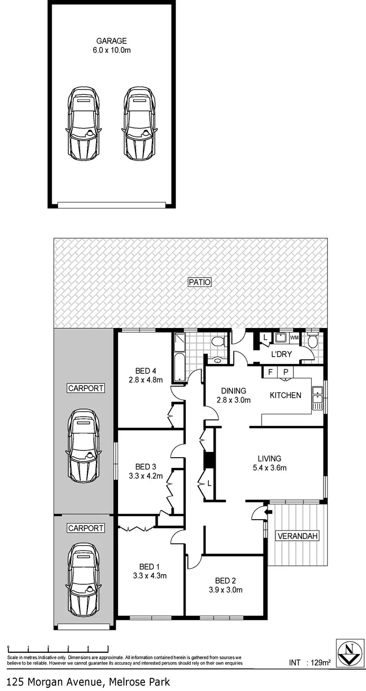 Floorplan of Homely house listing, 125 Morgan Avenue, Melrose Park SA 5039