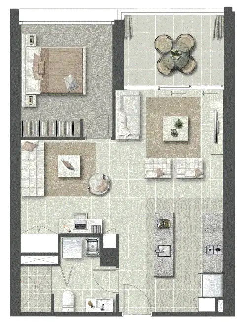 Floorplan of Homely apartment listing, 31508/2 Harbour Road, Hamilton QLD 4007