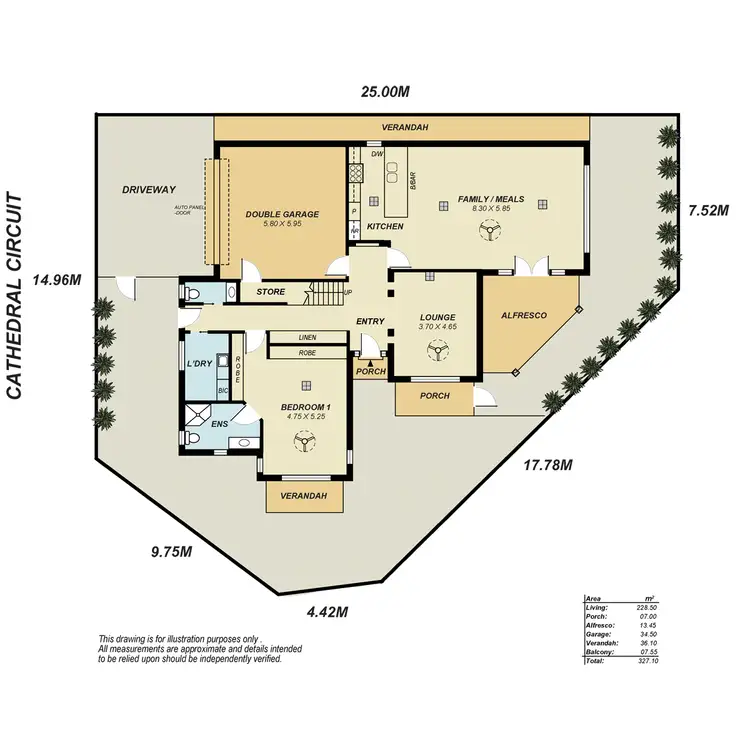 Floorplan of Homely house listing, 1 Cathedral Circuit, Mawson Lakes SA 5095